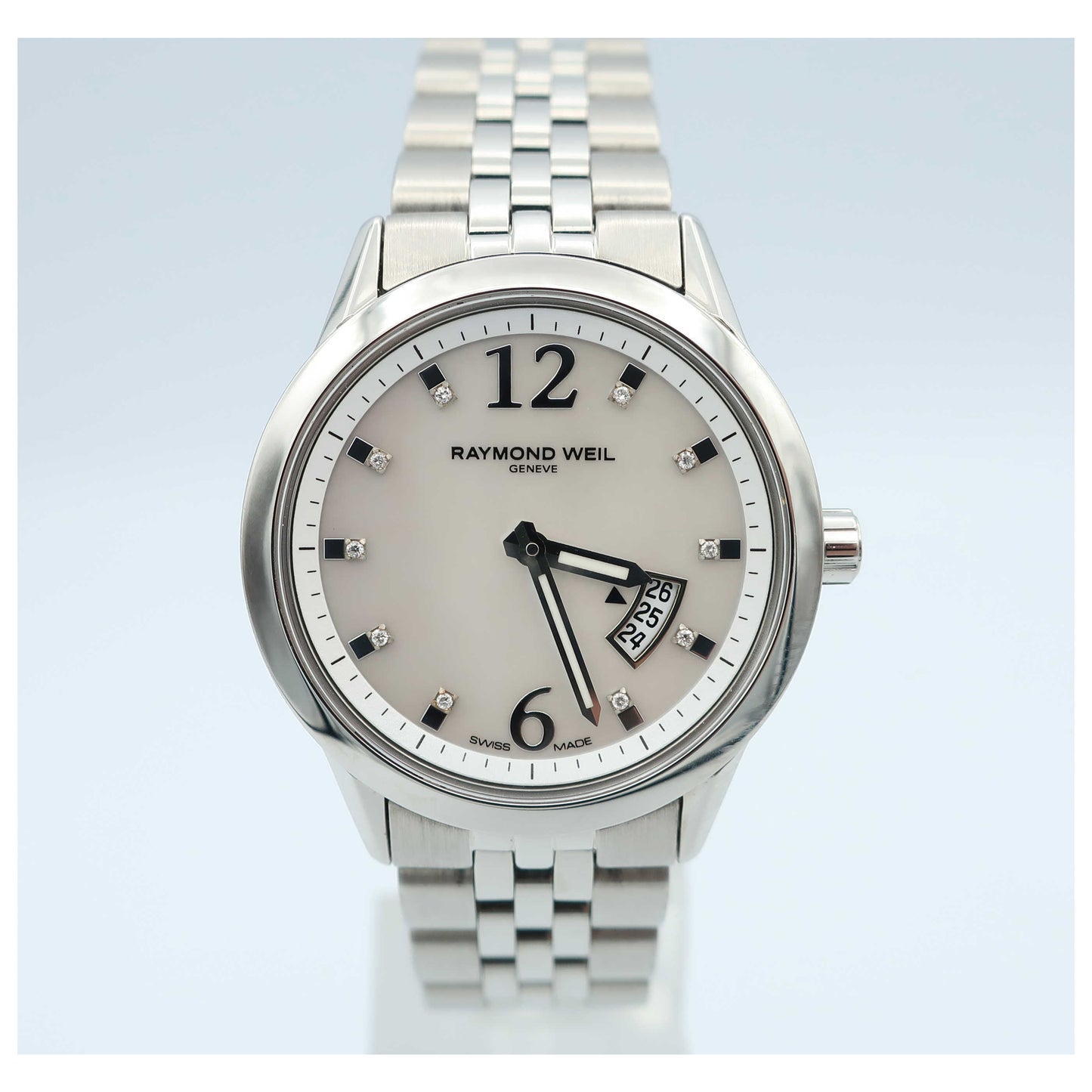 Front view of Raymond Weil Freelancer Women's Swiss Quartz (Battery-Powered) Watch 5670-ST-05985-SD2
