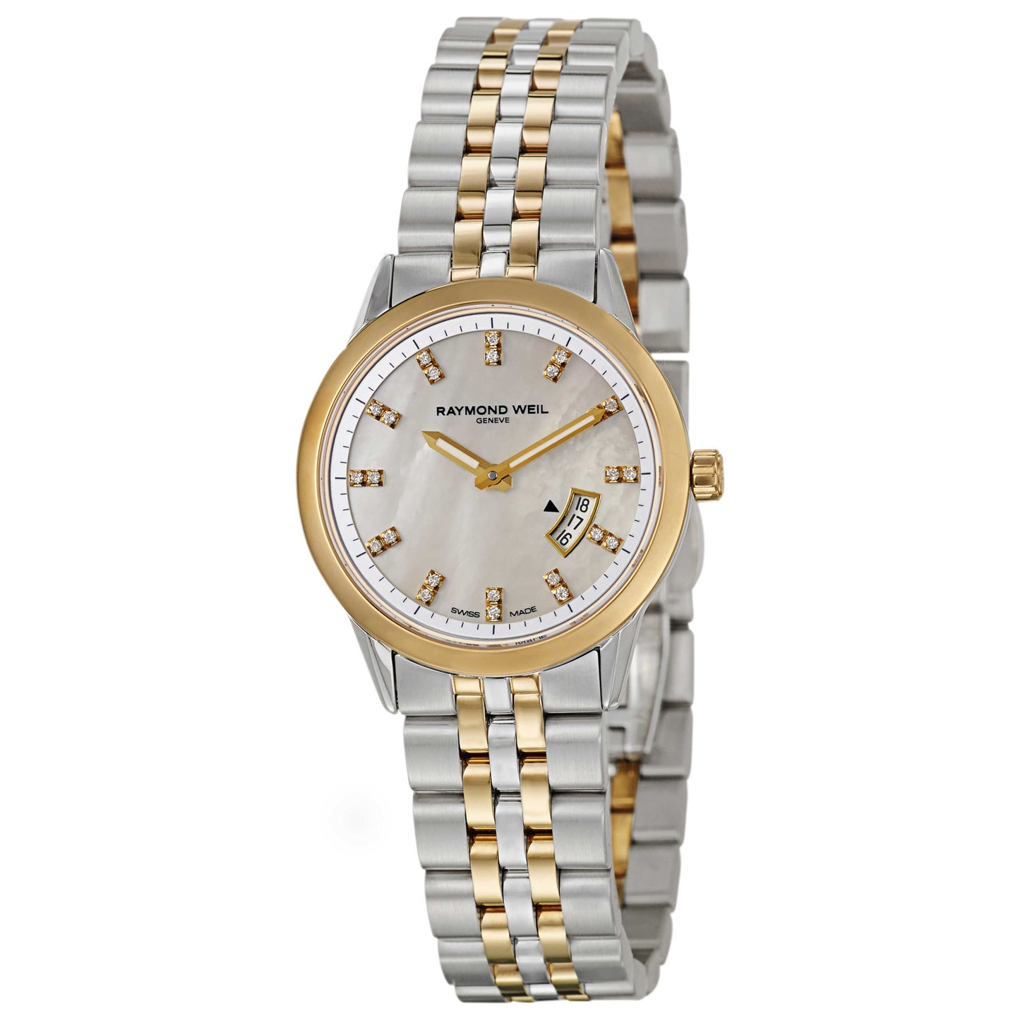 Front view of Raymond Weil Freelancer Women's Swiss Quartz (Battery-Powered) Watch 5670-STP-97091