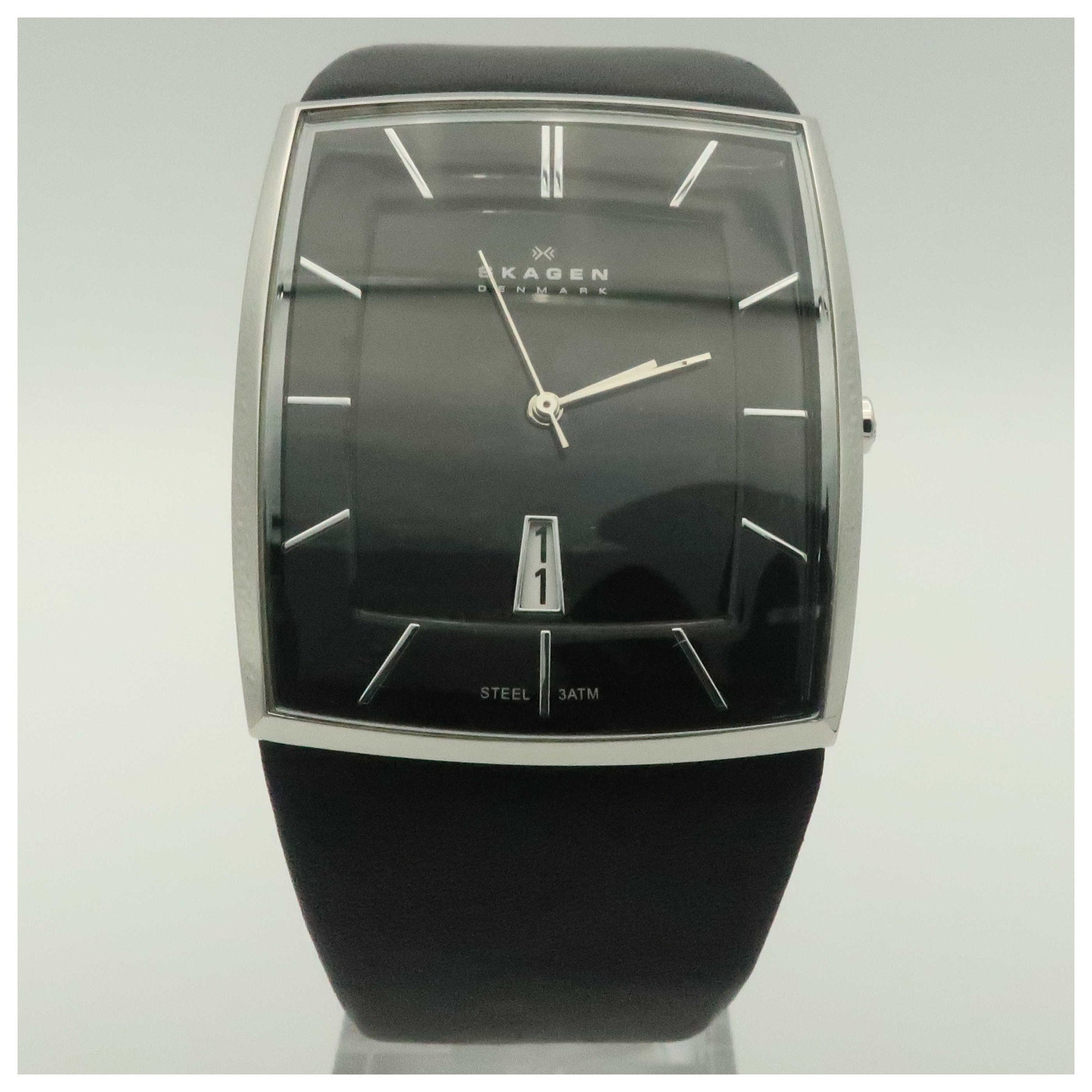 Front view of Skagen Leather Men's Japanese Quartz (Battery-Powered) Watch 567LSLB1-SDV