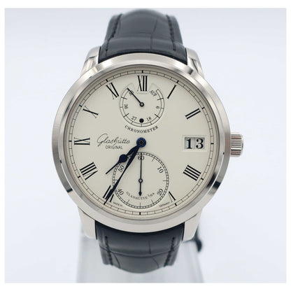 Front view of Glashutte Senator Men's Manual-Wind Watch 58-01-01-04-04-SD