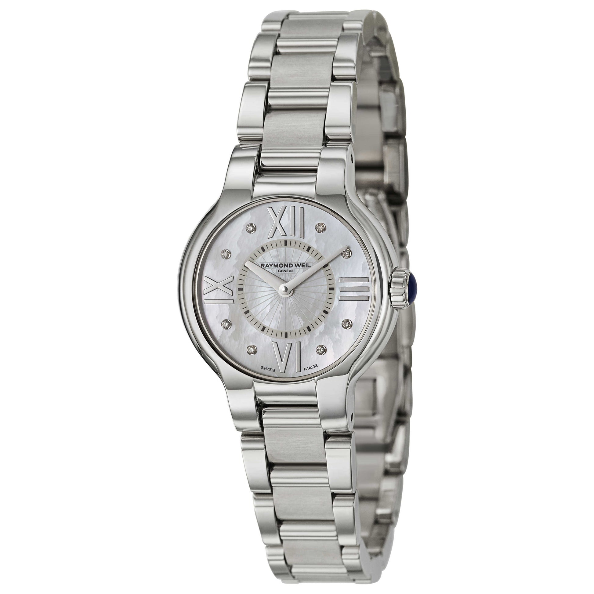 Front view of Raymond Weil Noemia Women's Swiss Quartz (Battery-Powered) Watch 5927-ST-00995