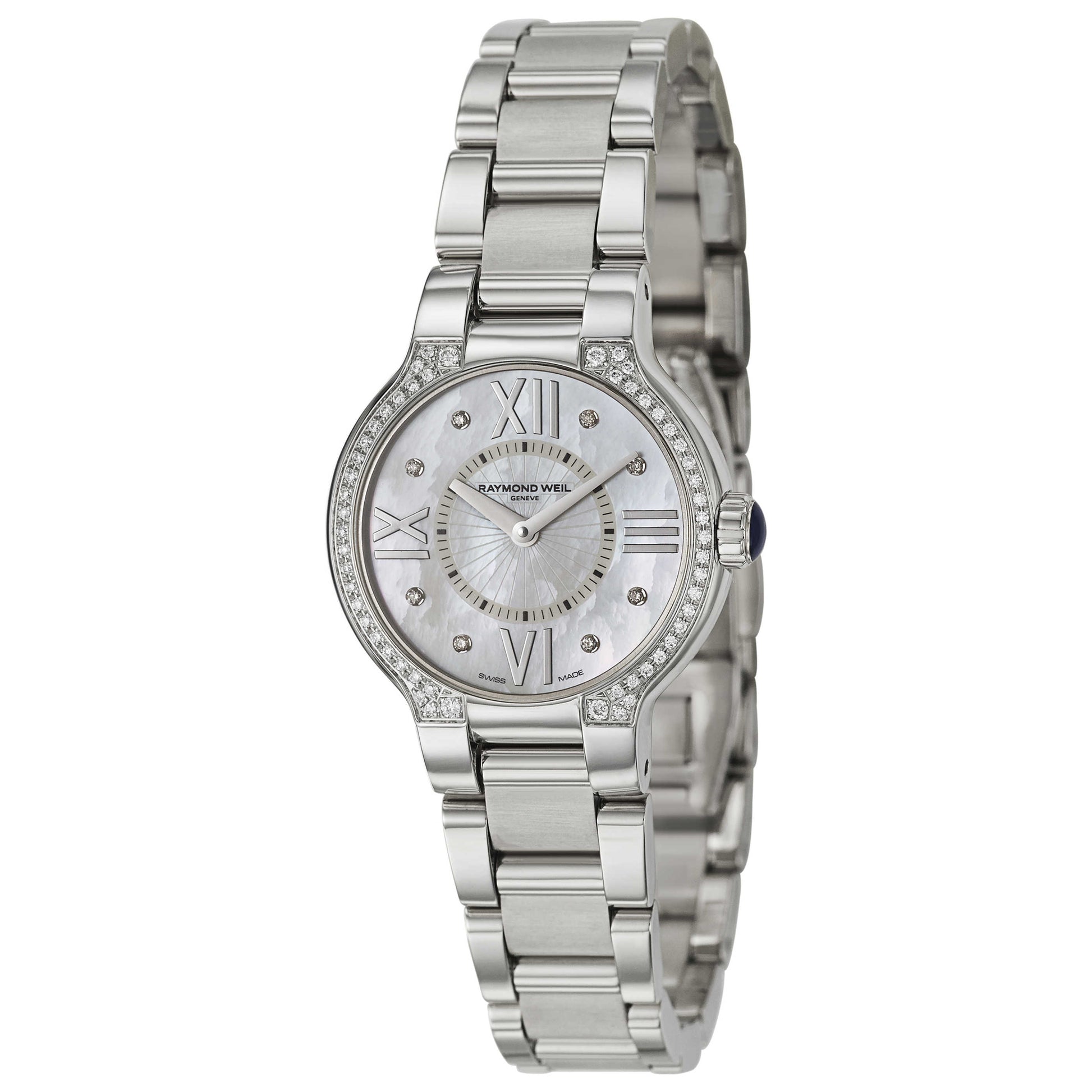 Front view of Raymond Weil Noemia Women's Swiss Quartz (Battery-Powered) Watch 5927-STS-00995