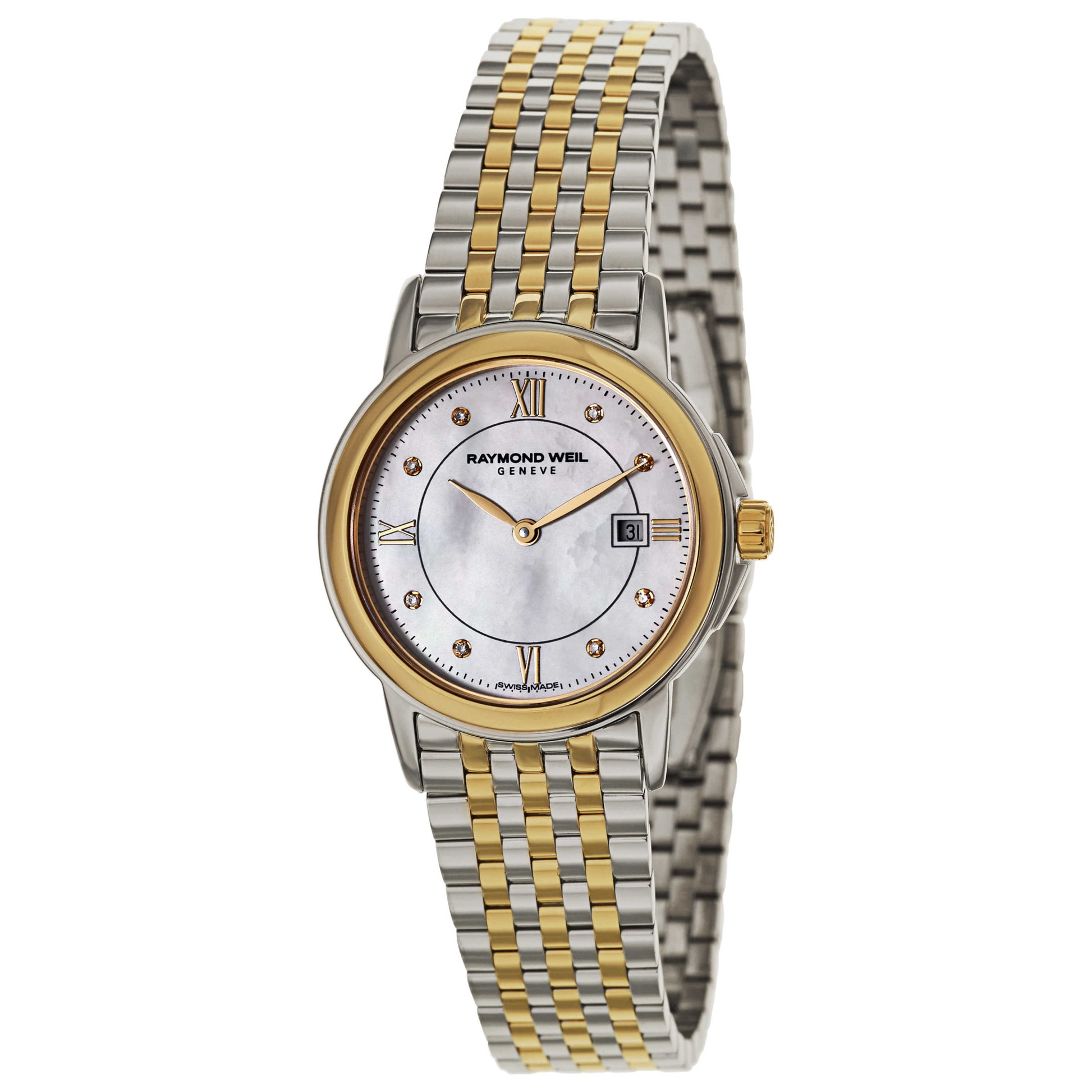 Front view of Raymond Weil Tradition Women's Swiss Quartz (Battery-Powered) Watch 5966-STP-00995