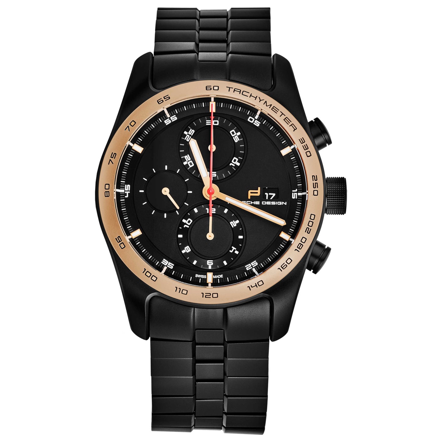 Front view of Porsche Design Chrono 1 Men's Automatic Watch 6010.1030.04012