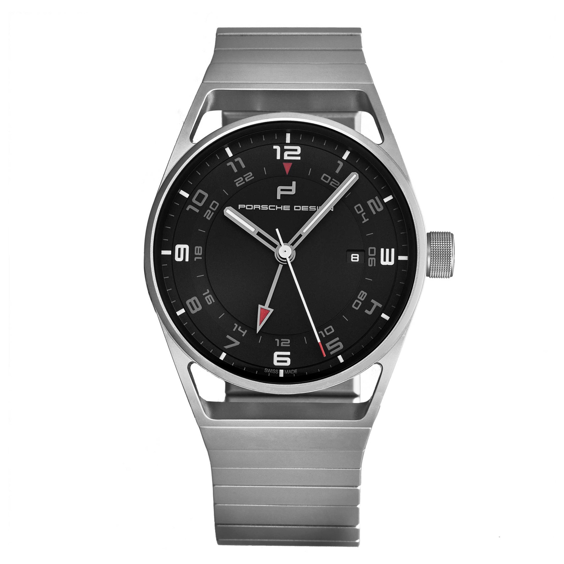 Front view of Porsche Design Globetimer Men's Automatic Watch 6020.2010.01012
