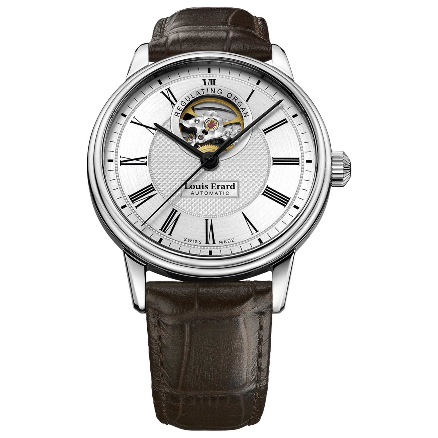 Front view of Louis Erard Heritage Men's Automatic Watch 60266AA41BDC80