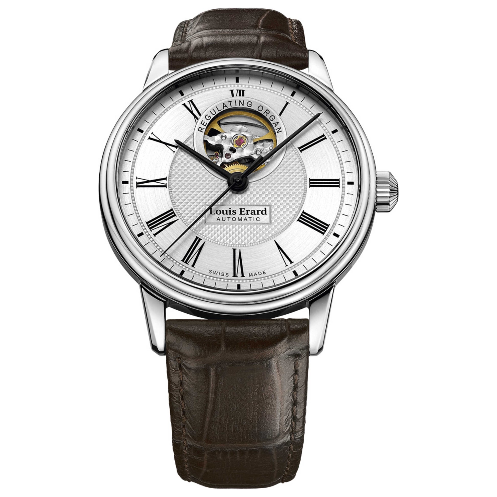 Front view of Louis Erard Heritage Men's Automatic Watch 60266AA41BDC80