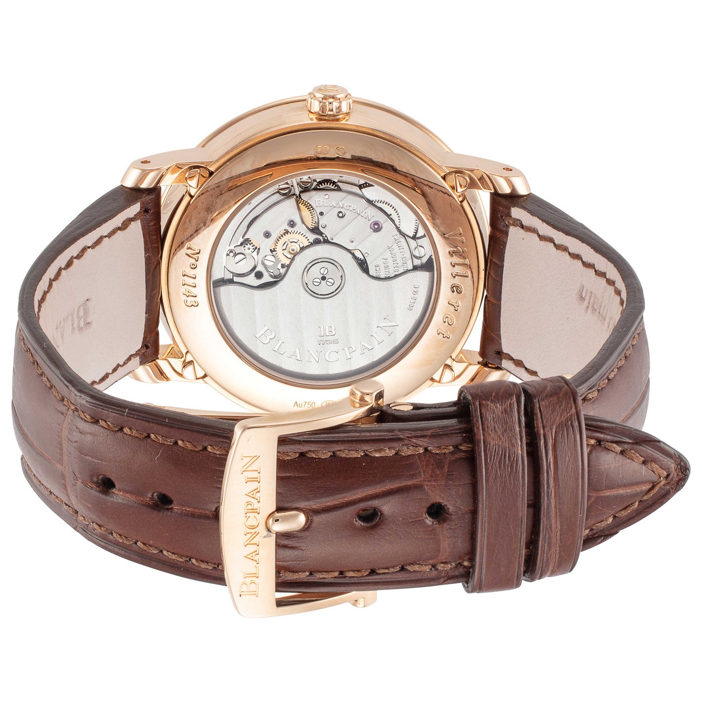 Back view of Blancpain Villeret Perpetual Men's Automatic Watch 6057-3642-55B