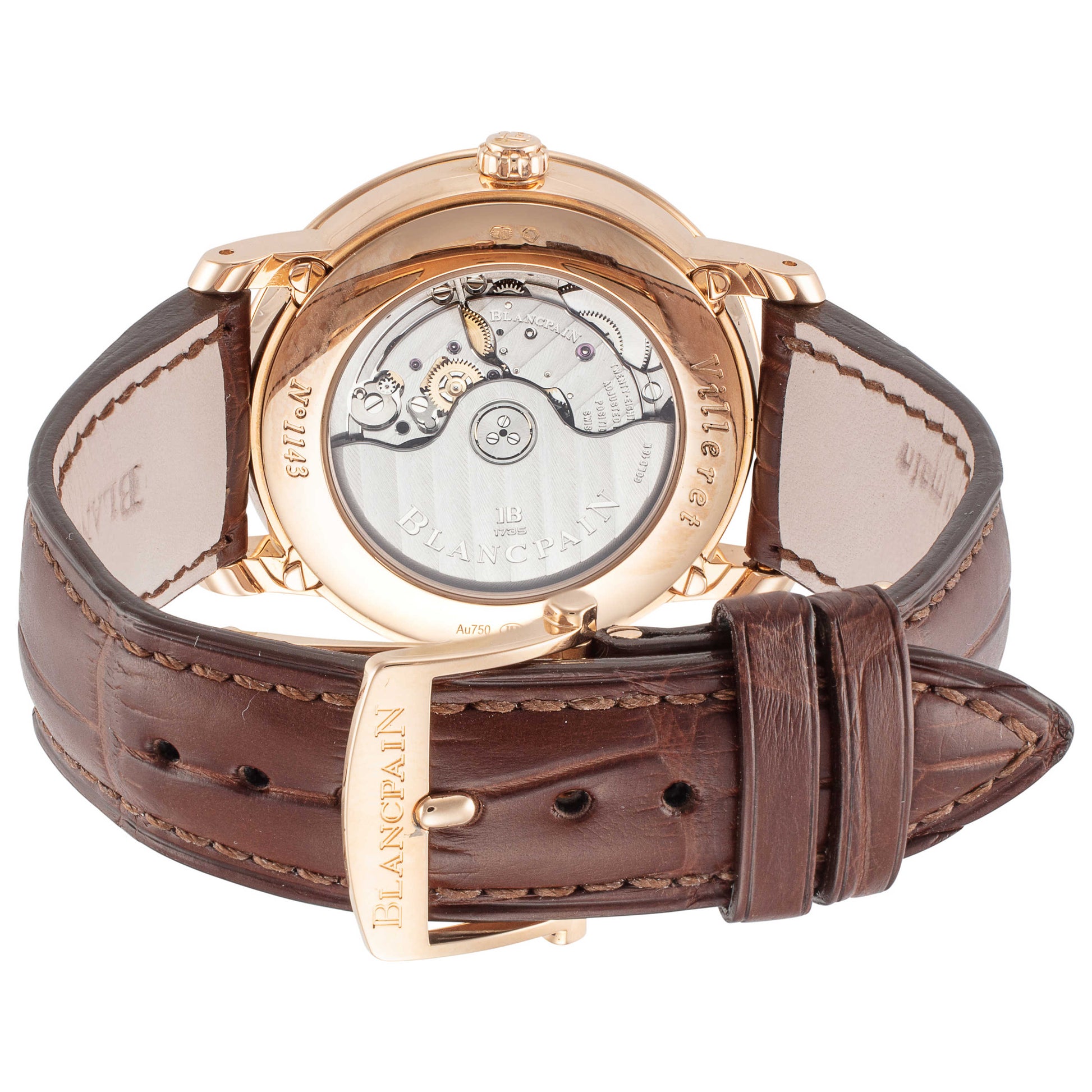 Back view of Blancpain Villeret Perpetual Men's Automatic Watch 6057-3642-55B