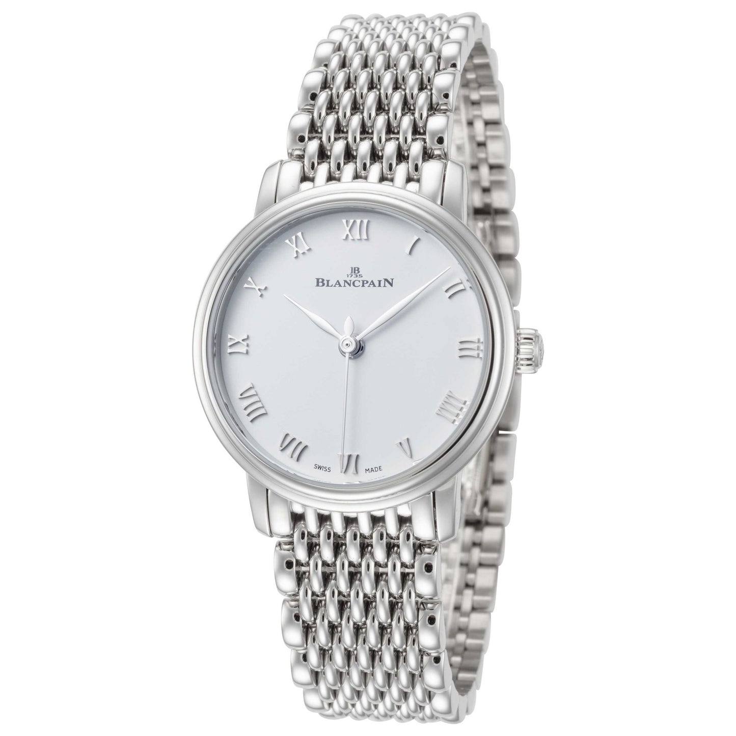 Front view of Blancpain Villeret Women's Automatic Watch 6104-1127-MMB