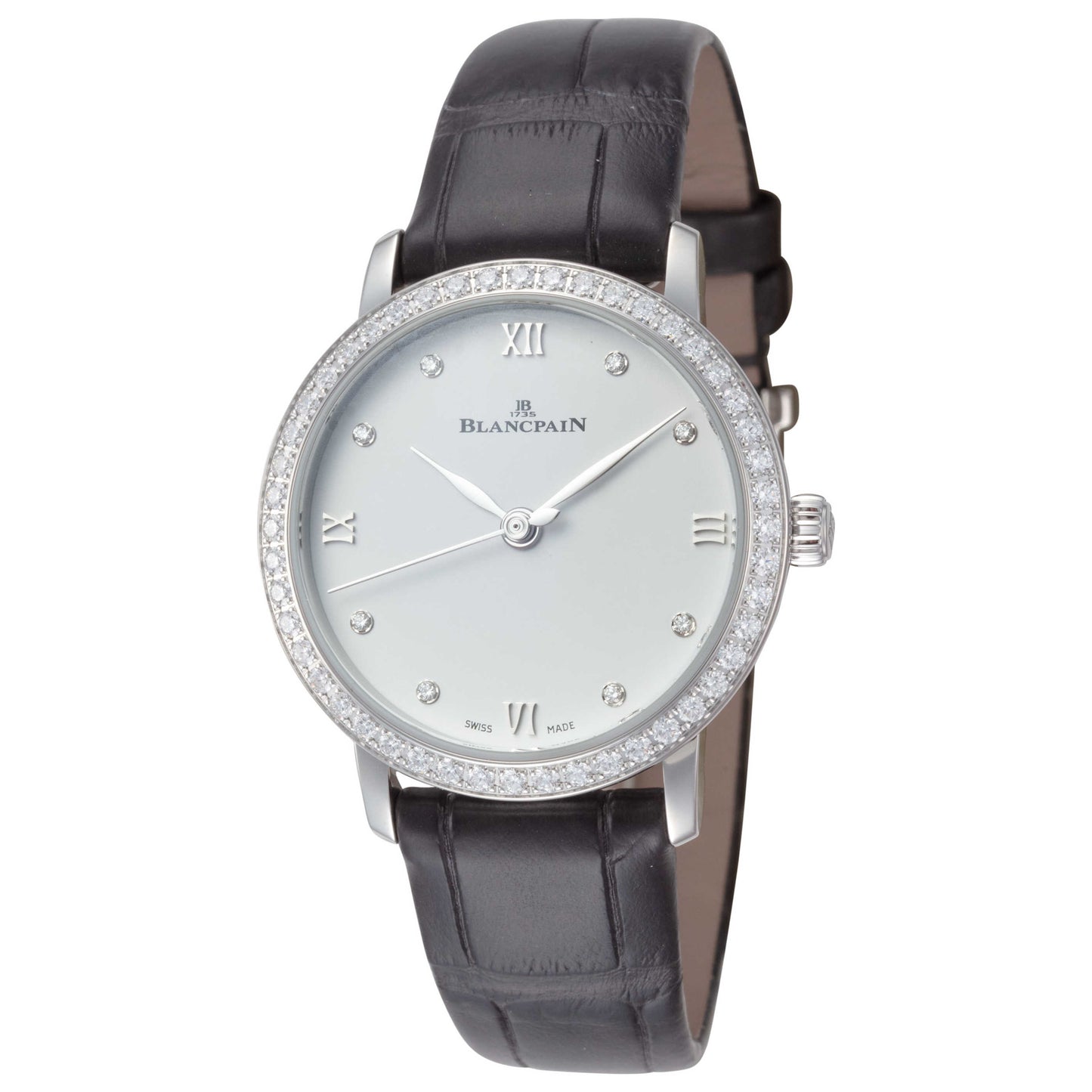 Front view of Blancpain Villeret Ultraplate Women's Automatic Watch 6104-4628-55A