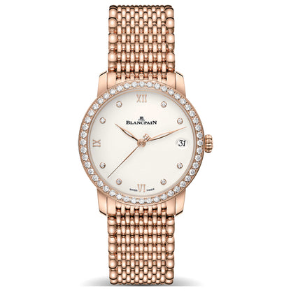 Front view of Blancpain Villeret Women's Automatic Watch 6127-2987-MMB