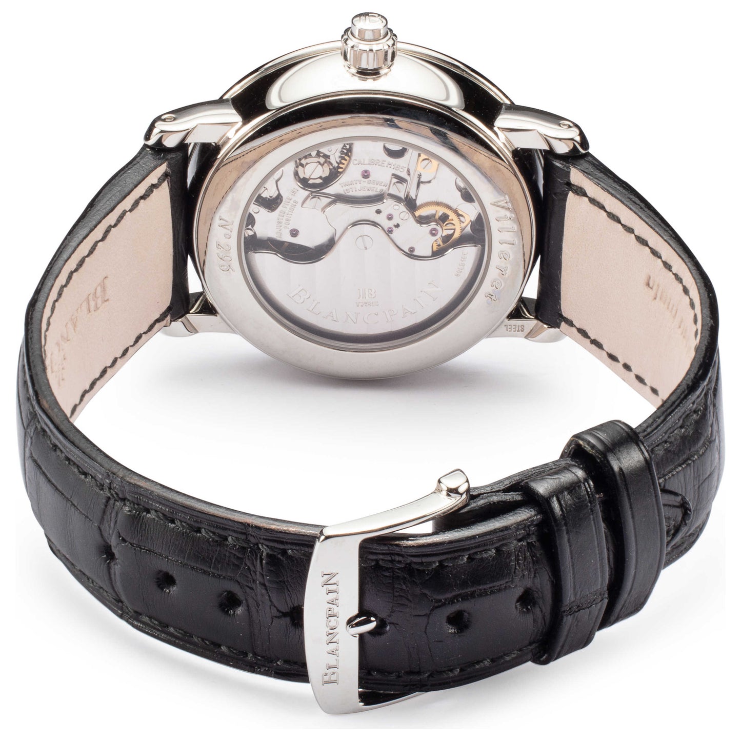 Back view of Blancpain Villeret Men's Automatic Watch 6185-1127-55A