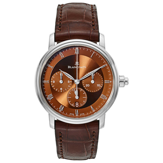 Front view of Blancpain Villeret Men's Automatic Watch 6185-1546-55A