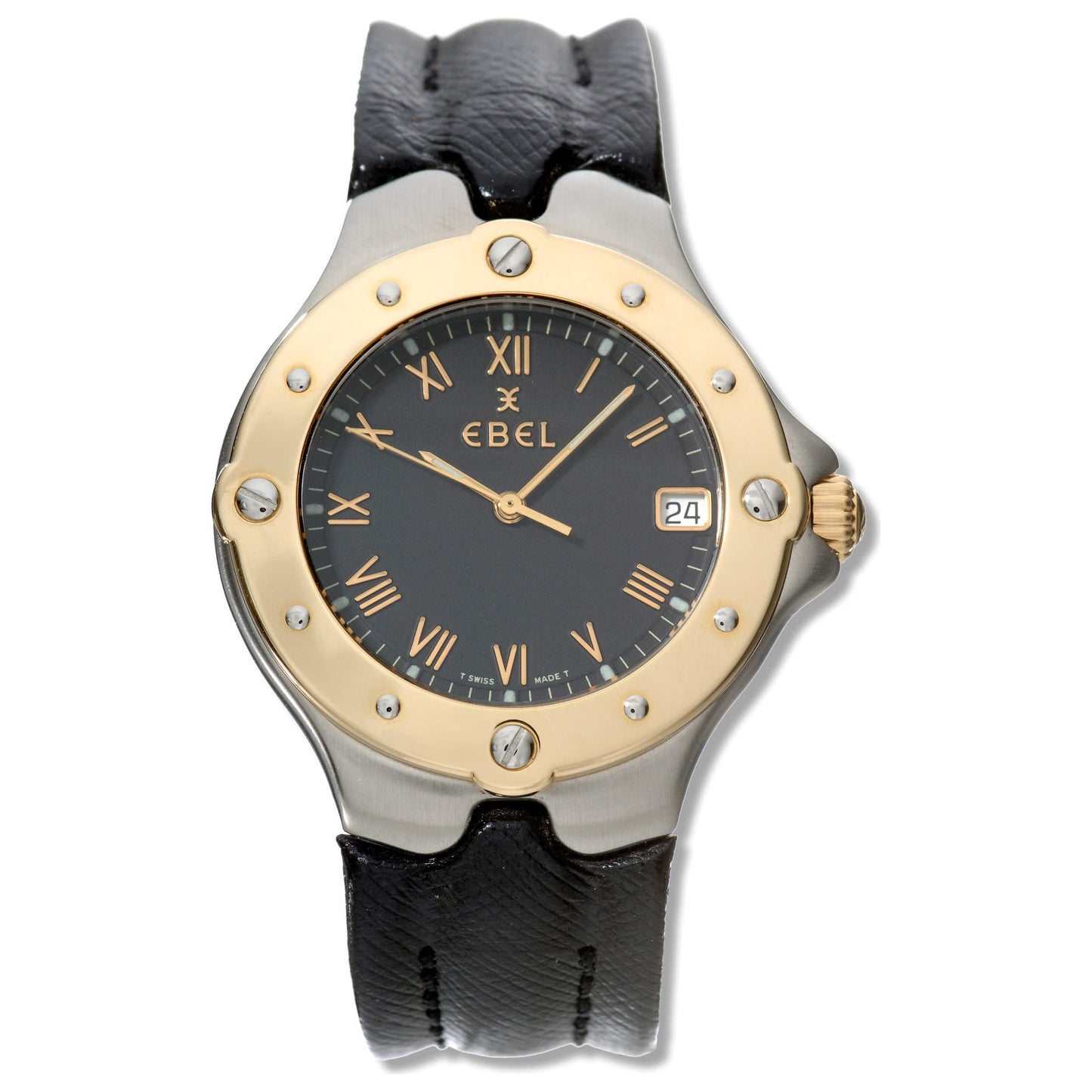 Front view of Ebel Sportwave Men's Swiss Quartz (Battery-Powered) Watch 6187631-52D35506