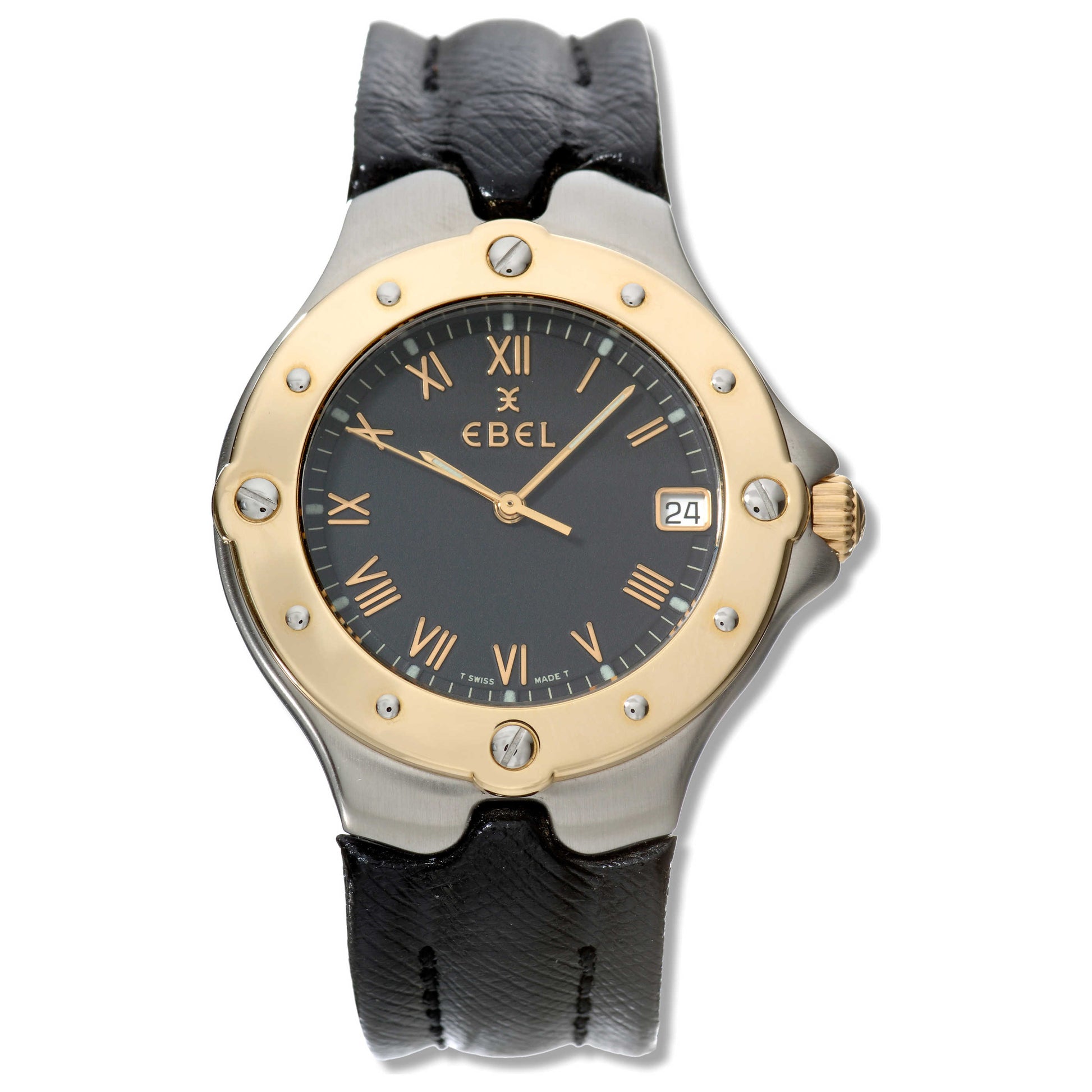 Front view of Ebel Sportwave Men's Swiss Quartz (Battery-Powered) Watch 6187631-52D35506