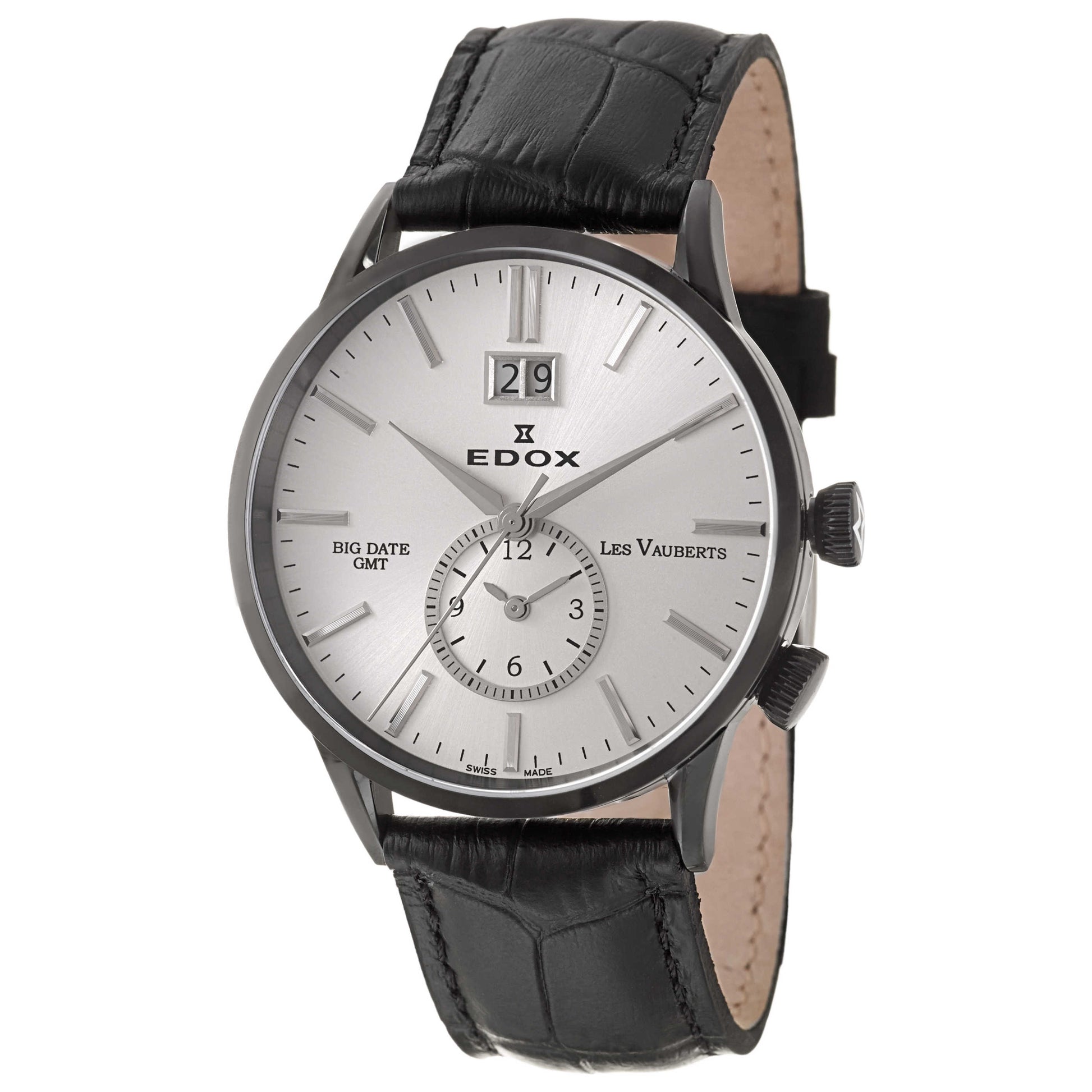 Front view of Edox Les Vauberts Men's Swiss Quartz (Battery-Powered) Watch 62003-3-AIN