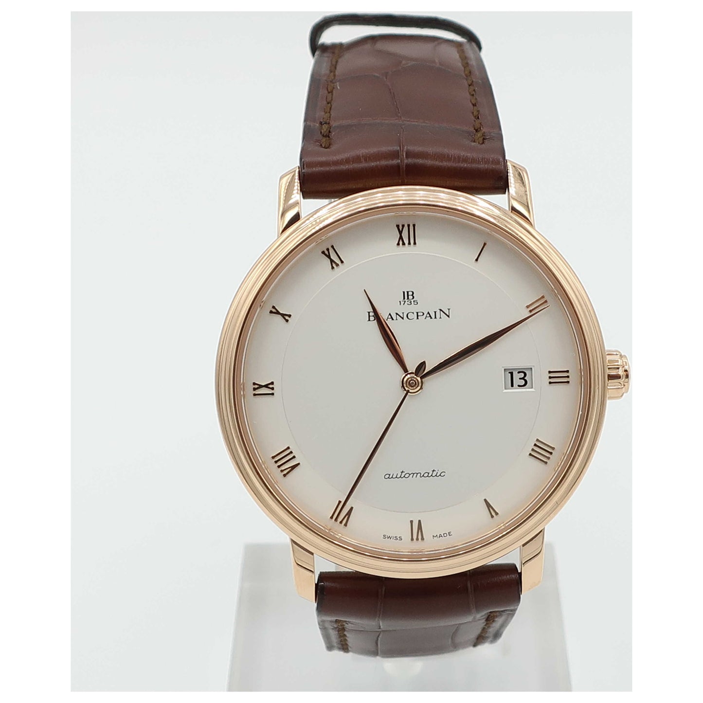 Front view of Blancpain Villeret Men's Automatic Watch 6223-3642-55B-SD