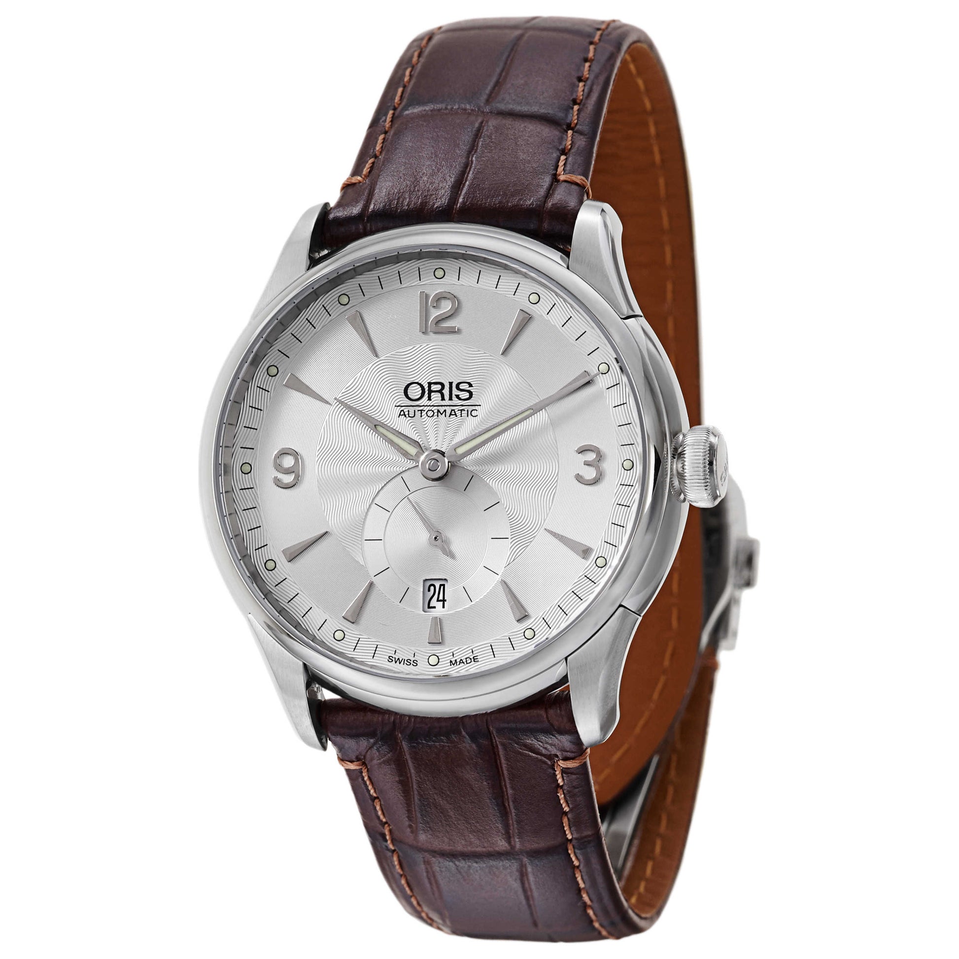 Front view of Oris Artelier Men's Automatic Watch 623-7582-4071LS