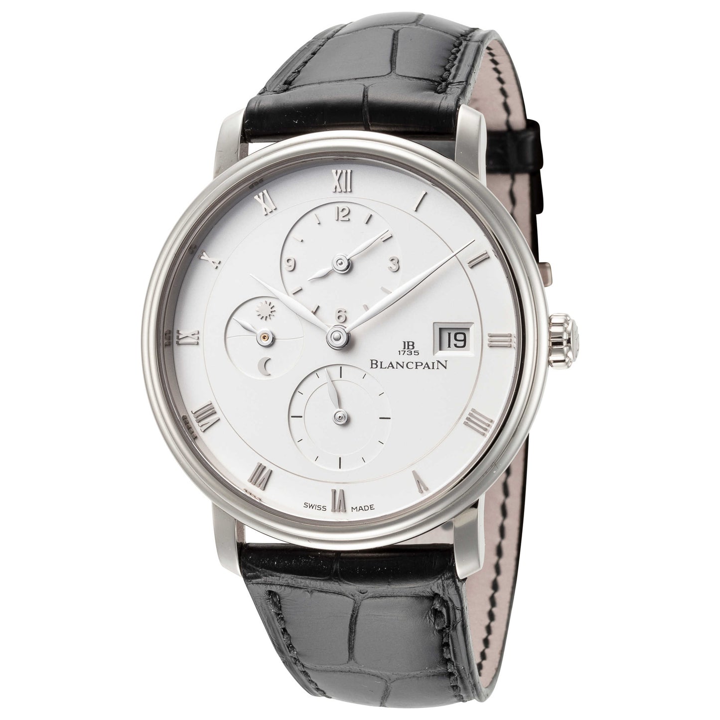 Front view of Blancpain Villeret GMT Men's Automatic Watch 6260-1542-55A