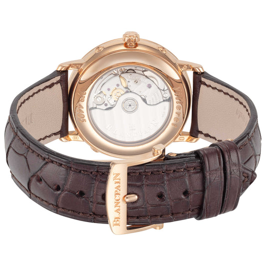 Back view of Blancpain Villeret Men's Automatic Watch 6263-3642-55B