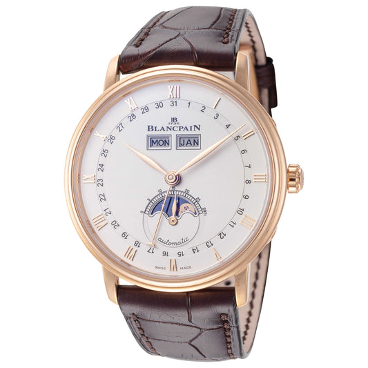 Front view of Blancpain Villeret Men's Automatic Watch 6263-3642-55B