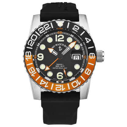 Front view of Zeno Airplane Diver Men's Automatic Watch 6349GMT-3-A15