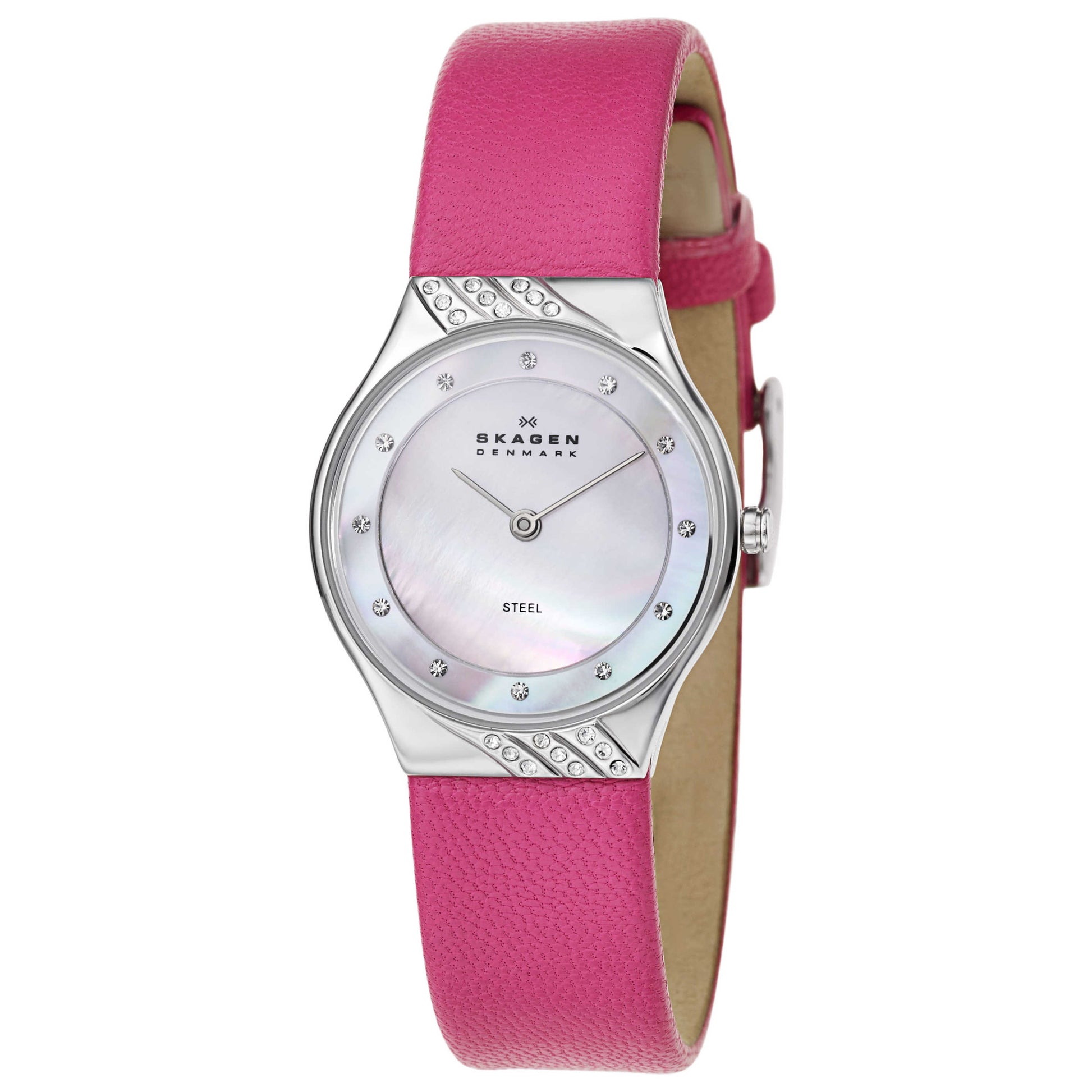 Front view of Skagen Leather Women's Japanese Quartz (Battery-Powered) Watch 635SSLP