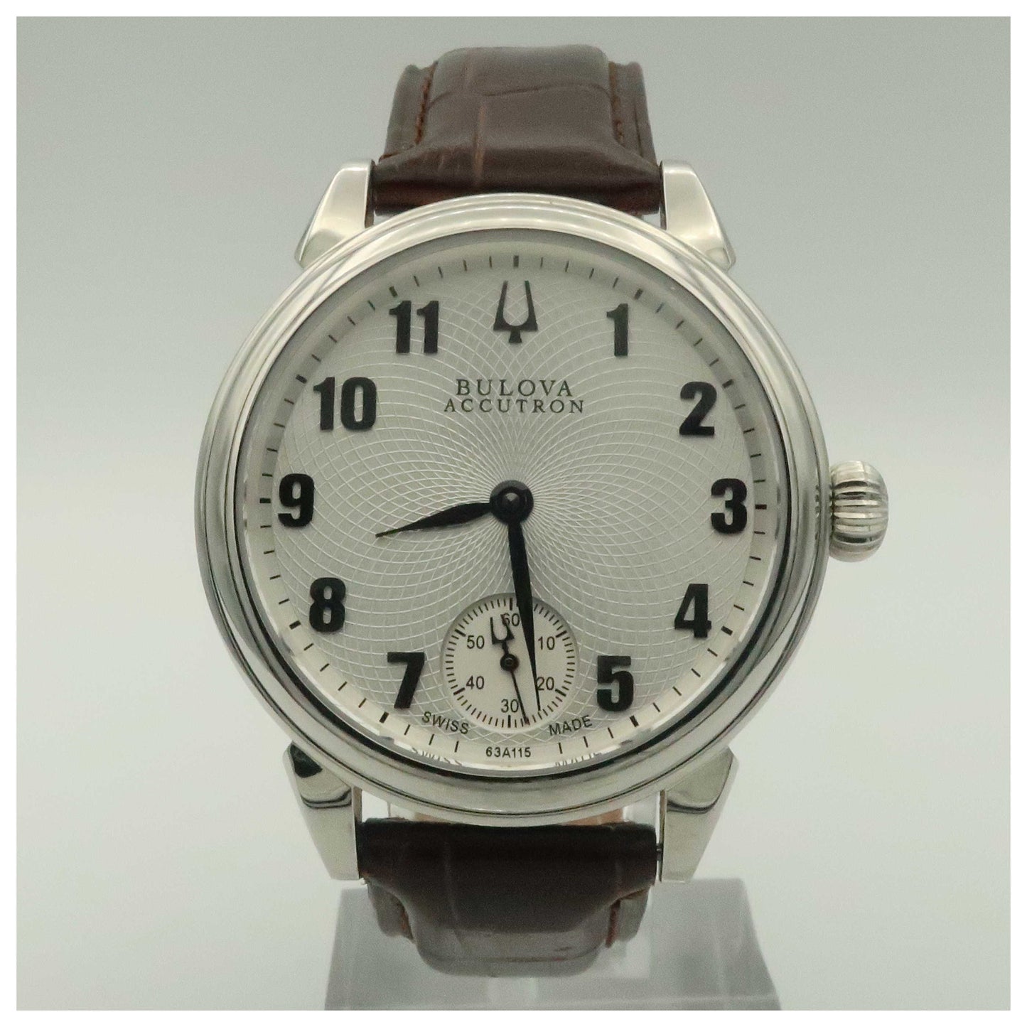 Front view of Bulova Accutron Gemini Men's Manual-Wind Watch 63A115-SDV