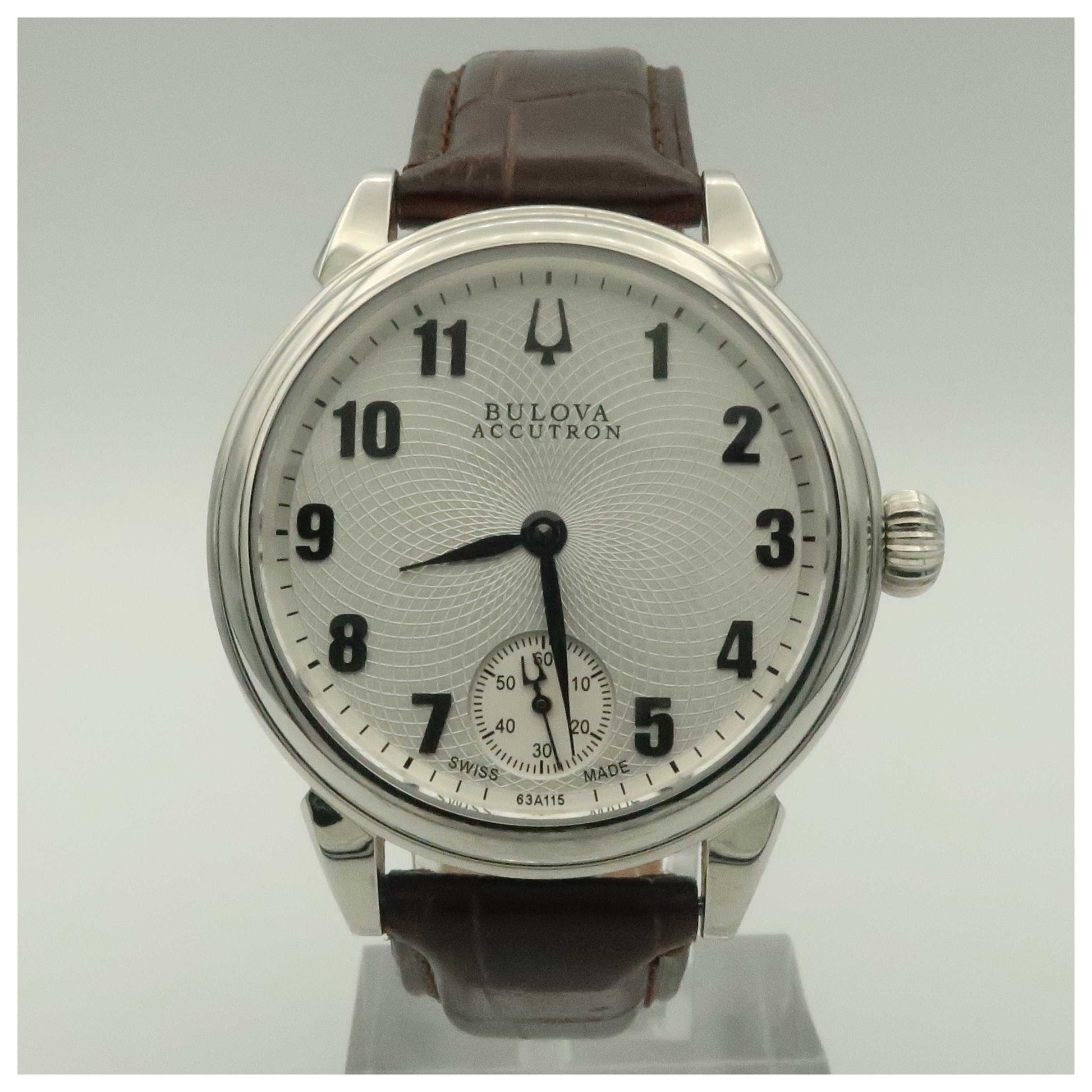 Front view of Bulova Accutron Gemini Men's Manual-Wind Watch 63A115-SDV