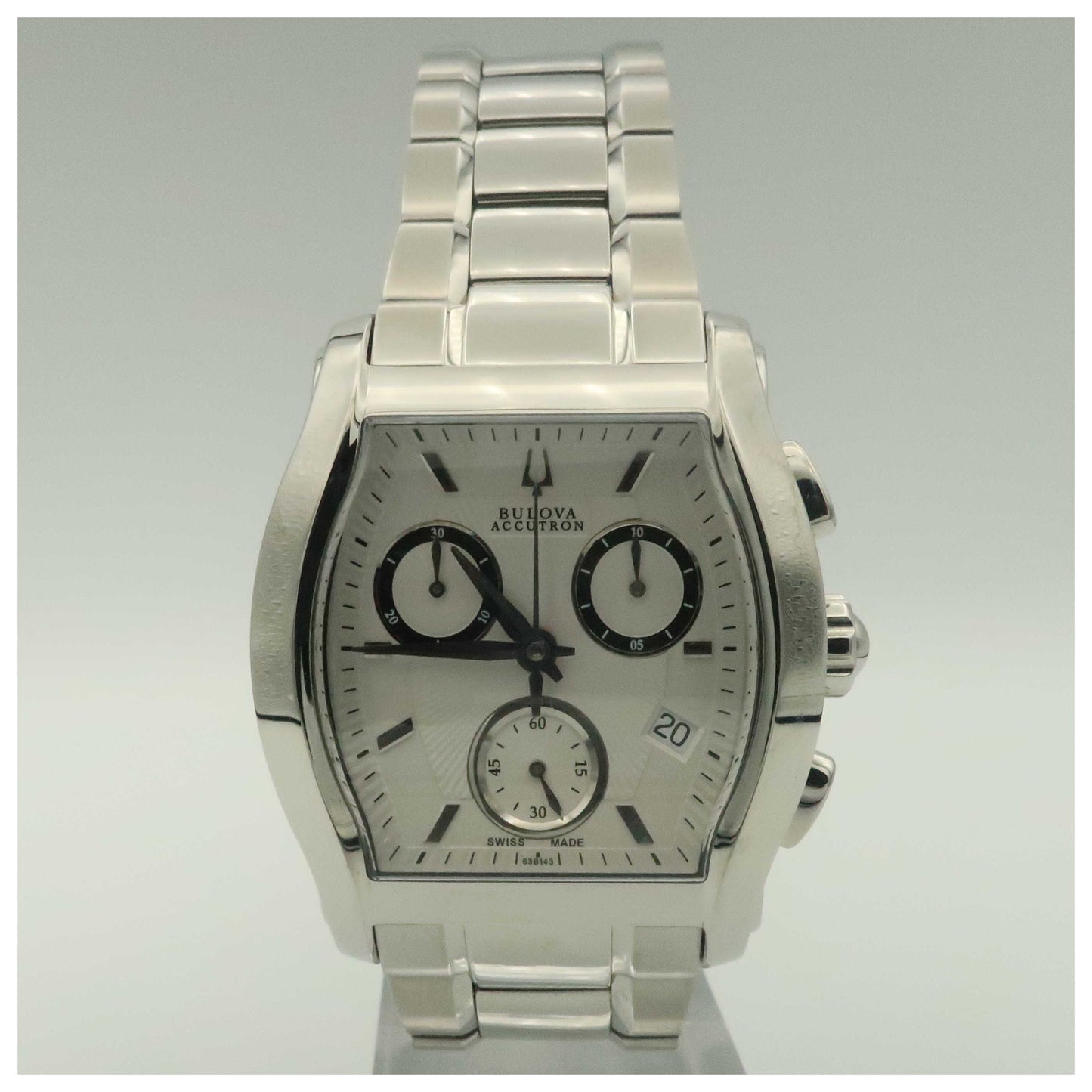 Front view of Bulova Accutron Stratford Men's Swiss Quartz (Battery-Powered) Watch 63B143-SDV