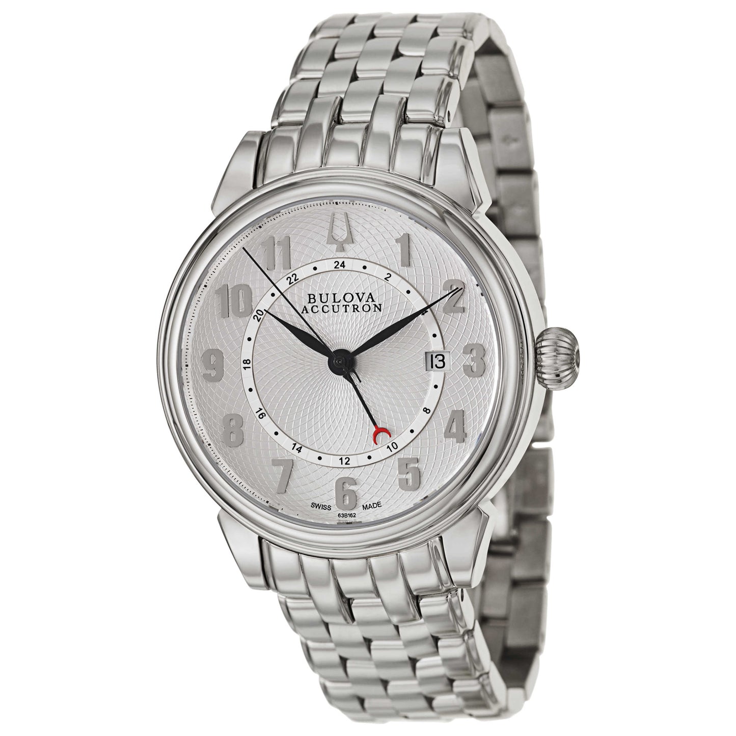 Front view of Bulova Accutron Gemini Men's Automatic Watch 63B162