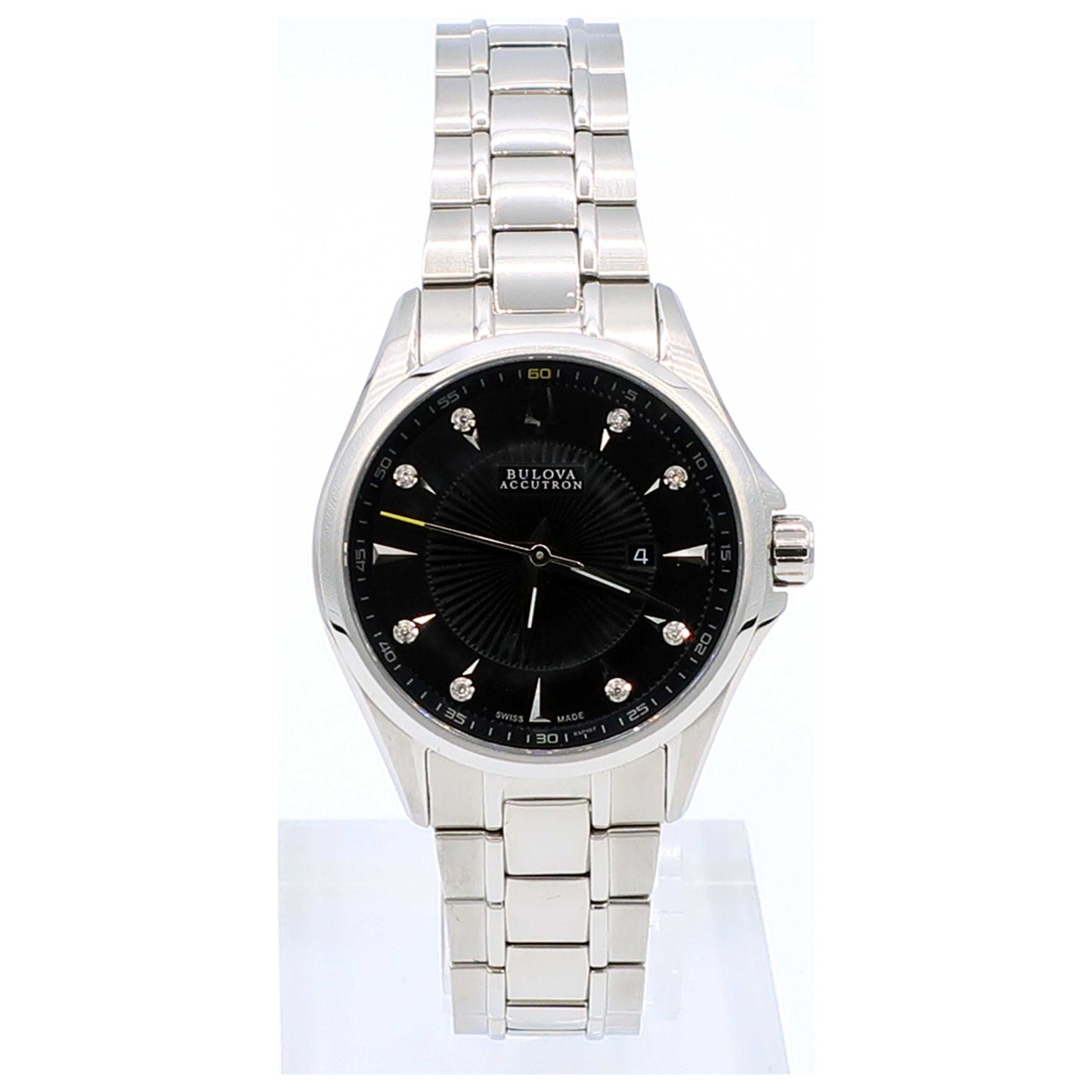 Front view of Bulova Accutron Brussels Women's Swiss Quartz (Battery-Powered) Watch 63P107-SDV