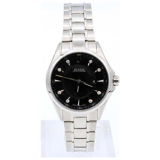 Front view of Bulova Accutron Brussels Women's Swiss Quartz (Battery-Powered) Watch 63P107-SDV