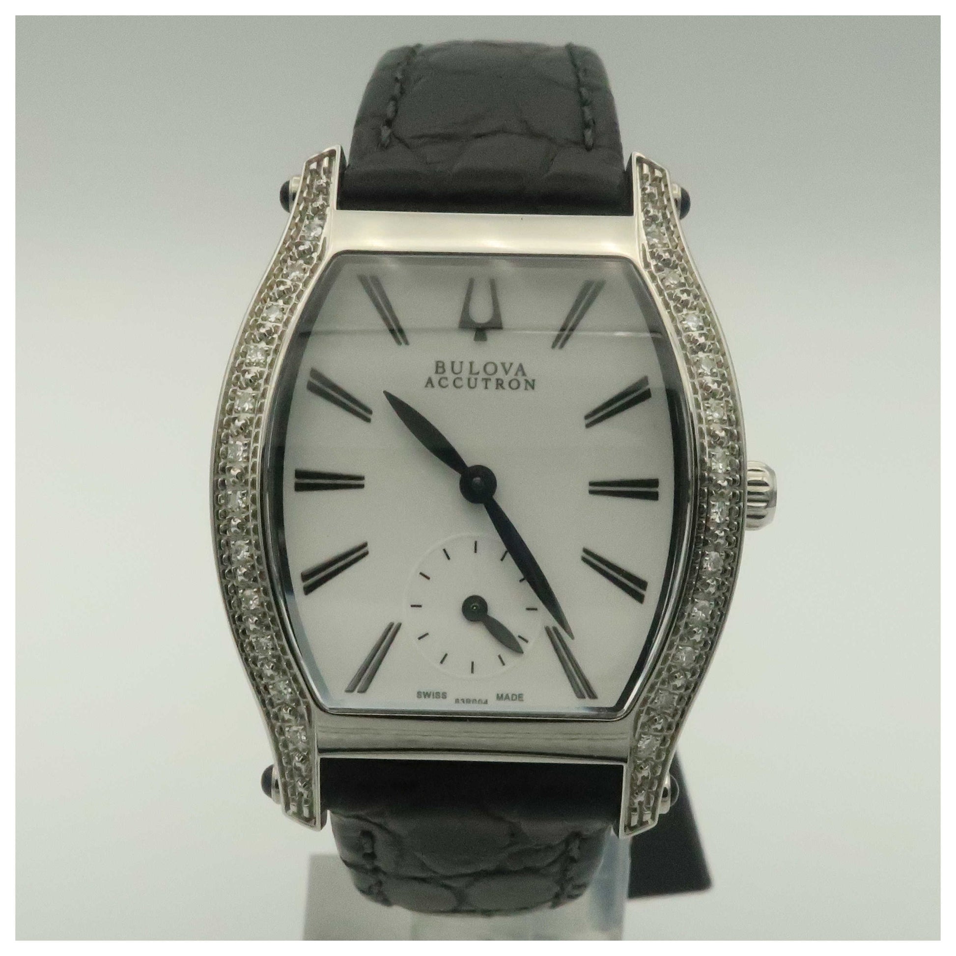 Front view of Bulova Accutron Saleya Women's Swiss Quartz (Battery-Powered) Watch 63R004-PO