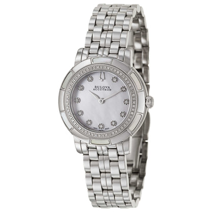 Front view of Bulova Accutron Pemberton Women's Swiss Quartz (Battery-Powered) Watch 63R138