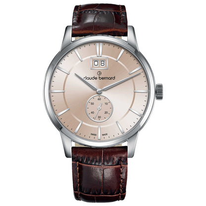 Front view of Claude Bernard Classic Men's Quartz Watch 64005-3-AIN3
