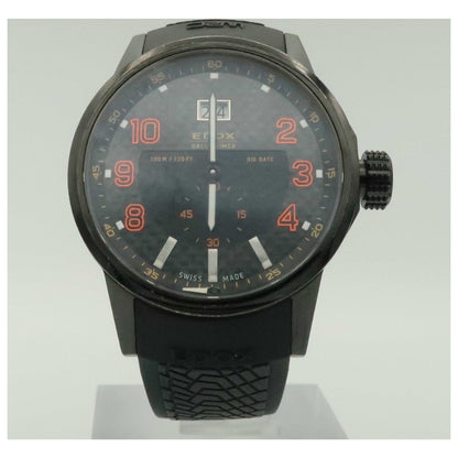 Front view of Edox WRC Men's Swiss Quartz (Battery-Powered) Watch 64008-37N-NOR-PO
