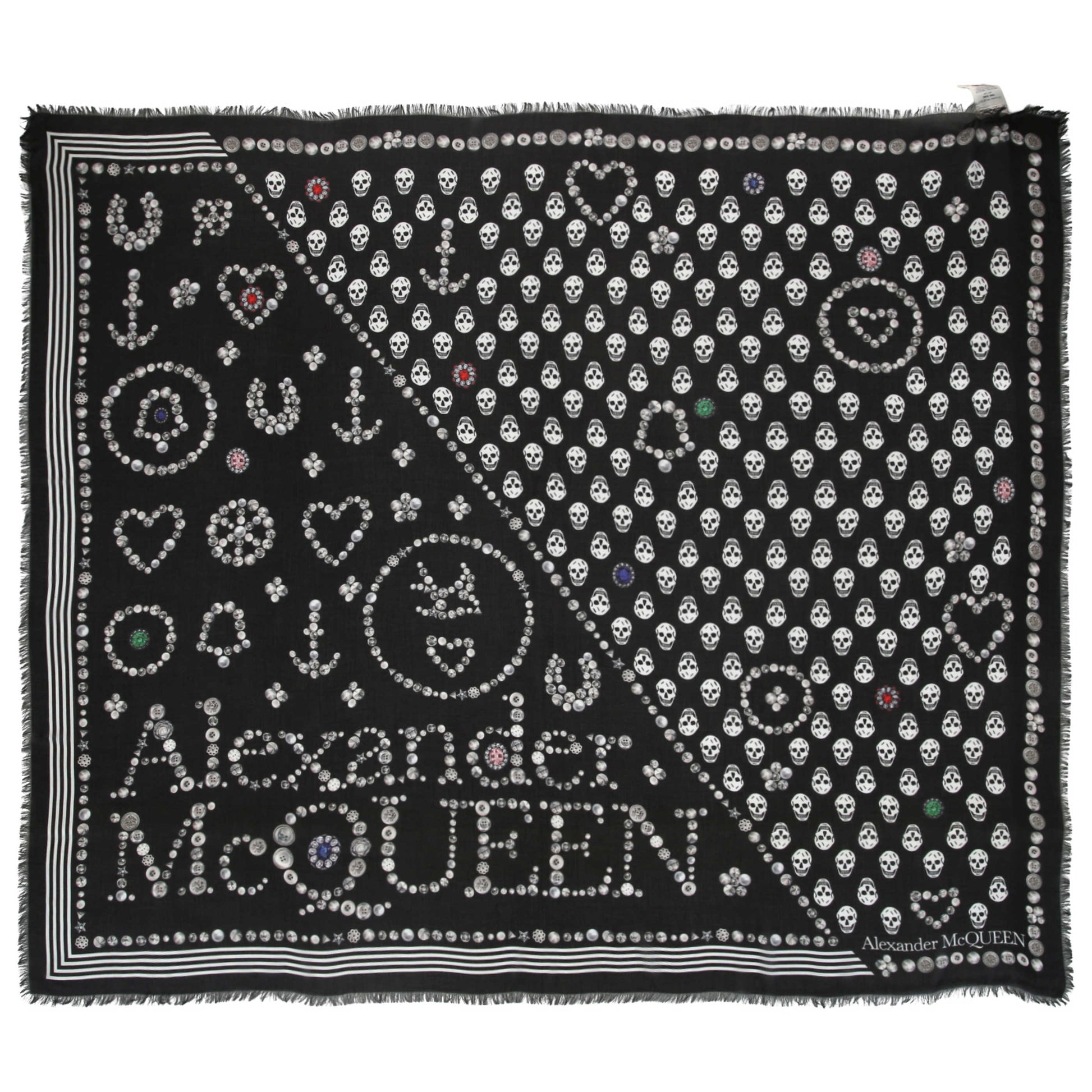 Front view of Alexander McQueen Fashion Scarves 646452-3418Q-1078-NS