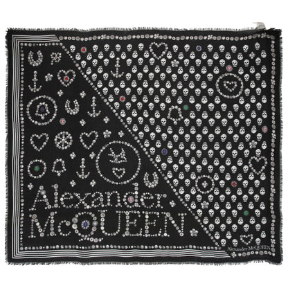Front view of Alexander McQueen Fashion Scarves 646452-3418Q-1078-NS
