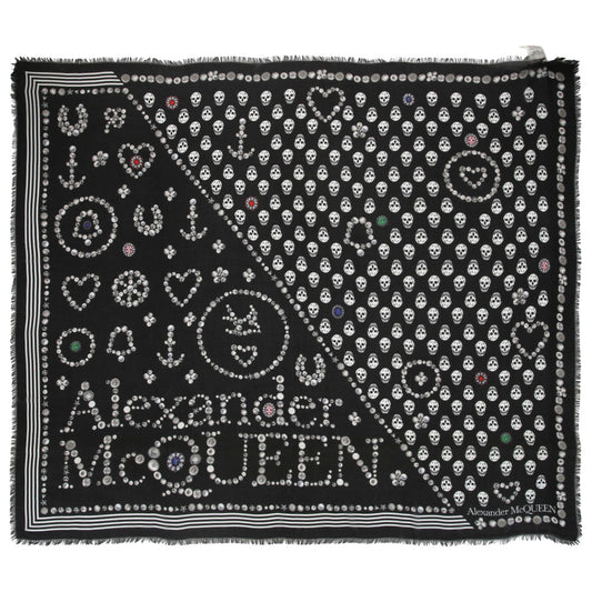 Front view of Alexander McQueen Fashion Scarves 646452-3418Q-1078-NS