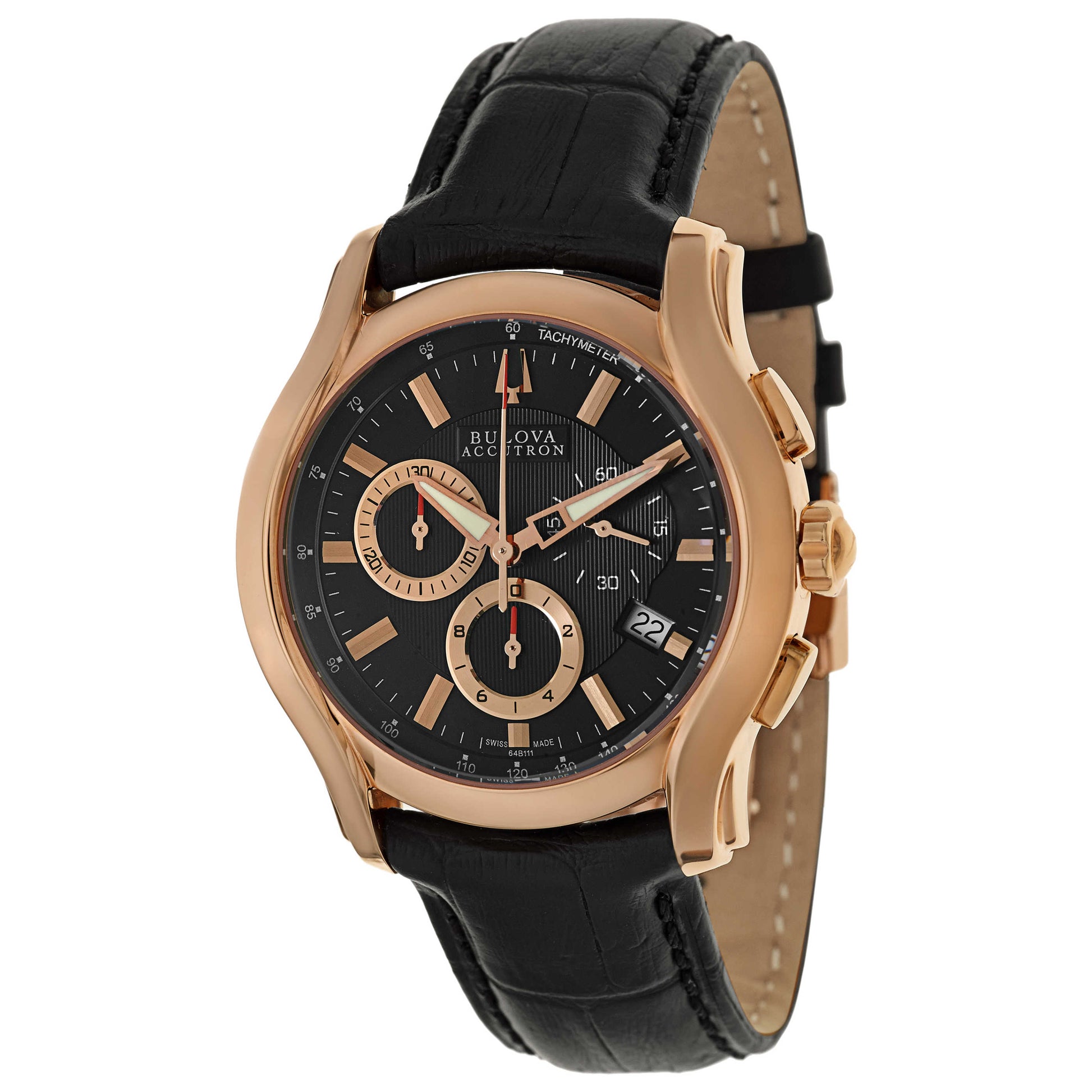 Front view of Bulova Accutron Stratford Men's Swiss Quartz (Battery-Powered) Watch 64B111