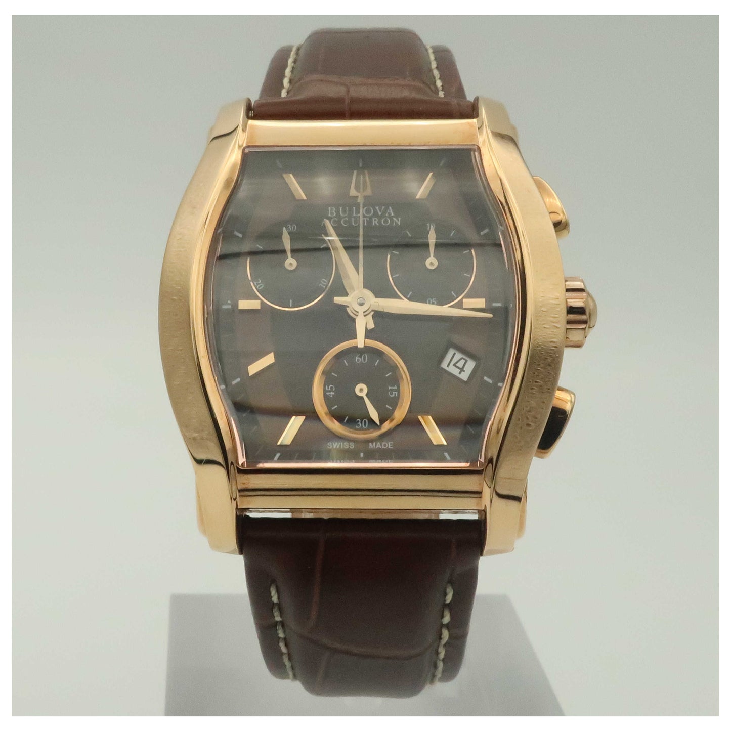 Front view of Bulova Accutron Stratford Men's Swiss Quartz (Battery-Powered) Watch 64B112-PO