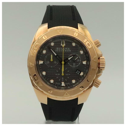 Front view of Bulova Accutron Curacao Men's Swiss Quartz (Battery-Powered) Watch 64B113-PO