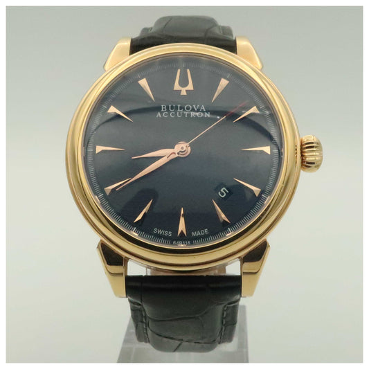 Front view of Bulova Accutron Gemini Men's Automatic Watch 64B116-SDB