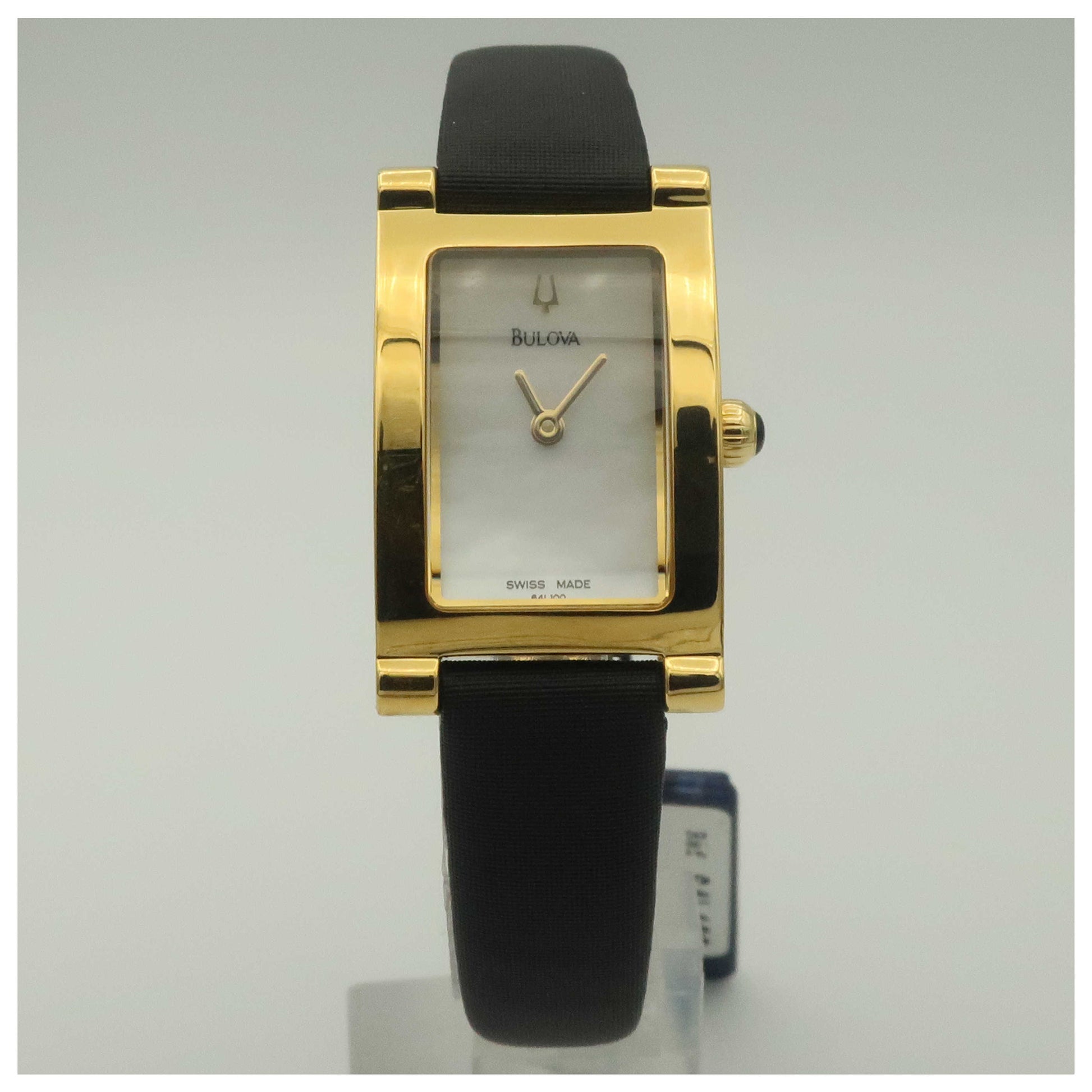 Front view of Bulova Strap Women's Swiss Quartz (Battery-Powered) Watch 64L100-PO