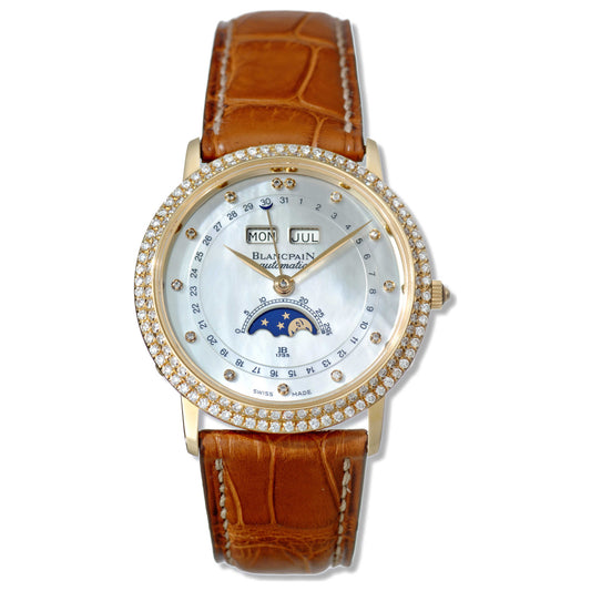 Front view of Blancpain Villeret Men's Watch 6595-3828A-55