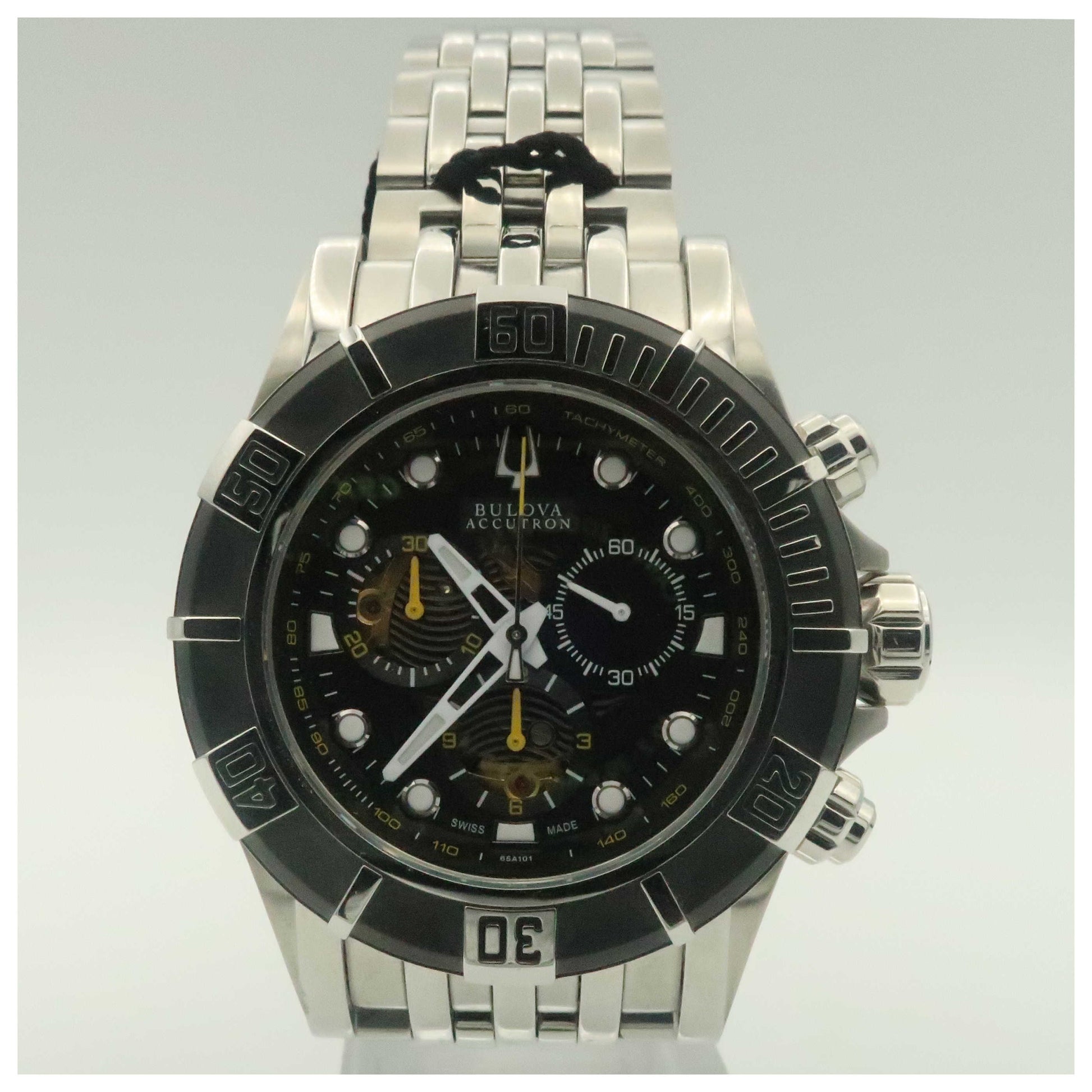 Front view of Bulova Accutron Kirkwood Men's Swiss Quartz (Battery-Powered) Watch 65A101-SDV