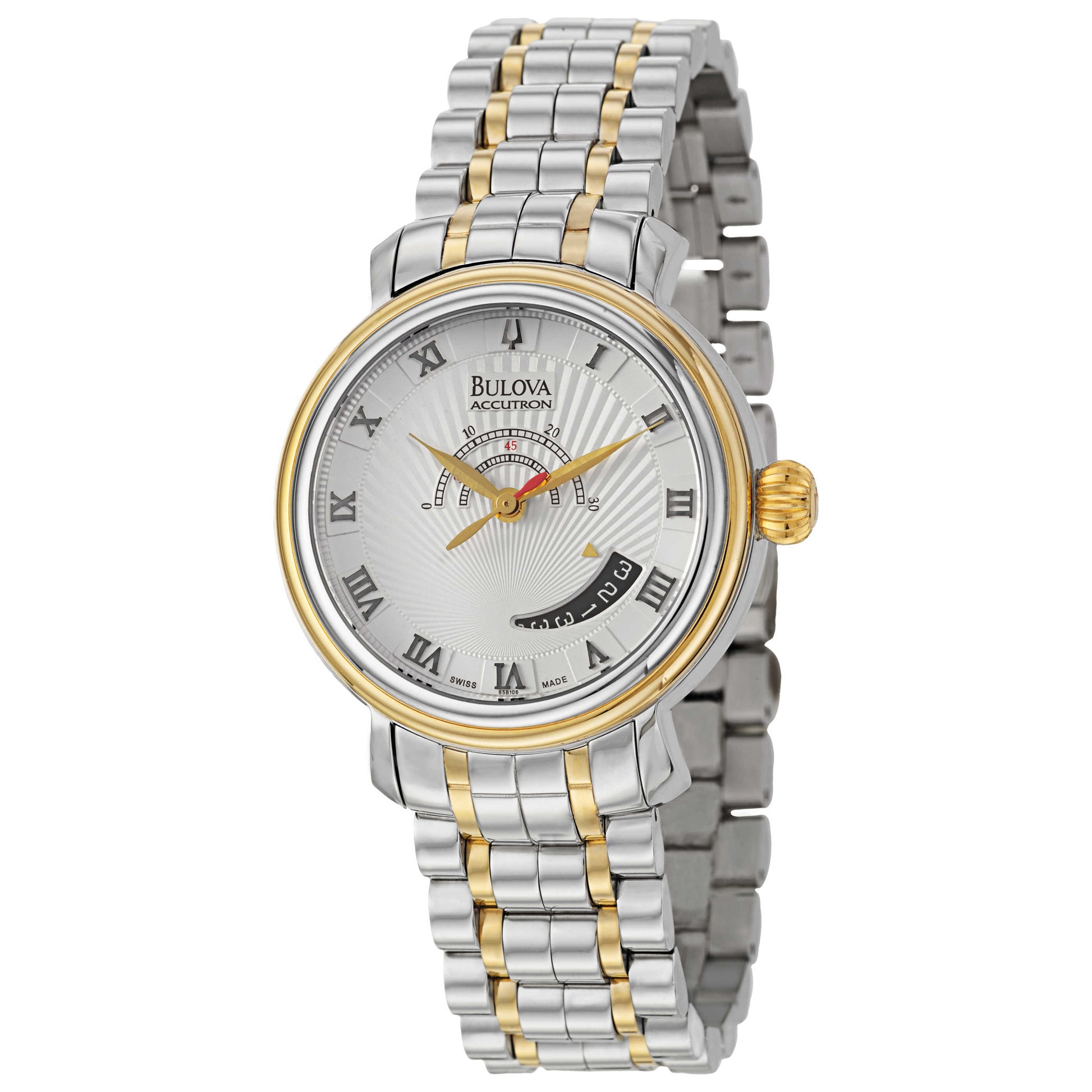 Front view of Bulova Accutron Amerigo Men's Automatic Watch 65B106