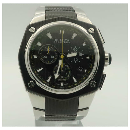 Front view of Bulova Accutron Corvara Men's Swiss Quartz (Battery-Powered) Watch 65B123-PO